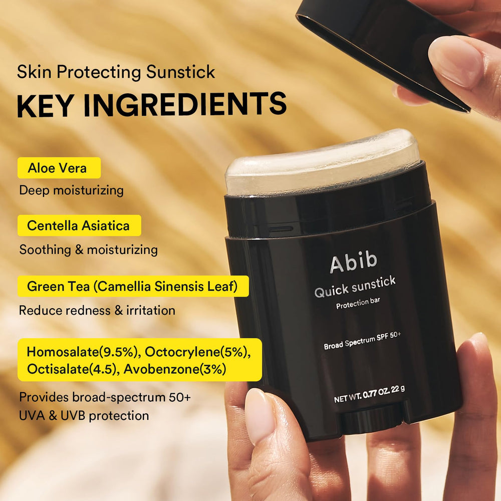 Abib Quick Sunstick on-the-go pack fits bags for daily use.