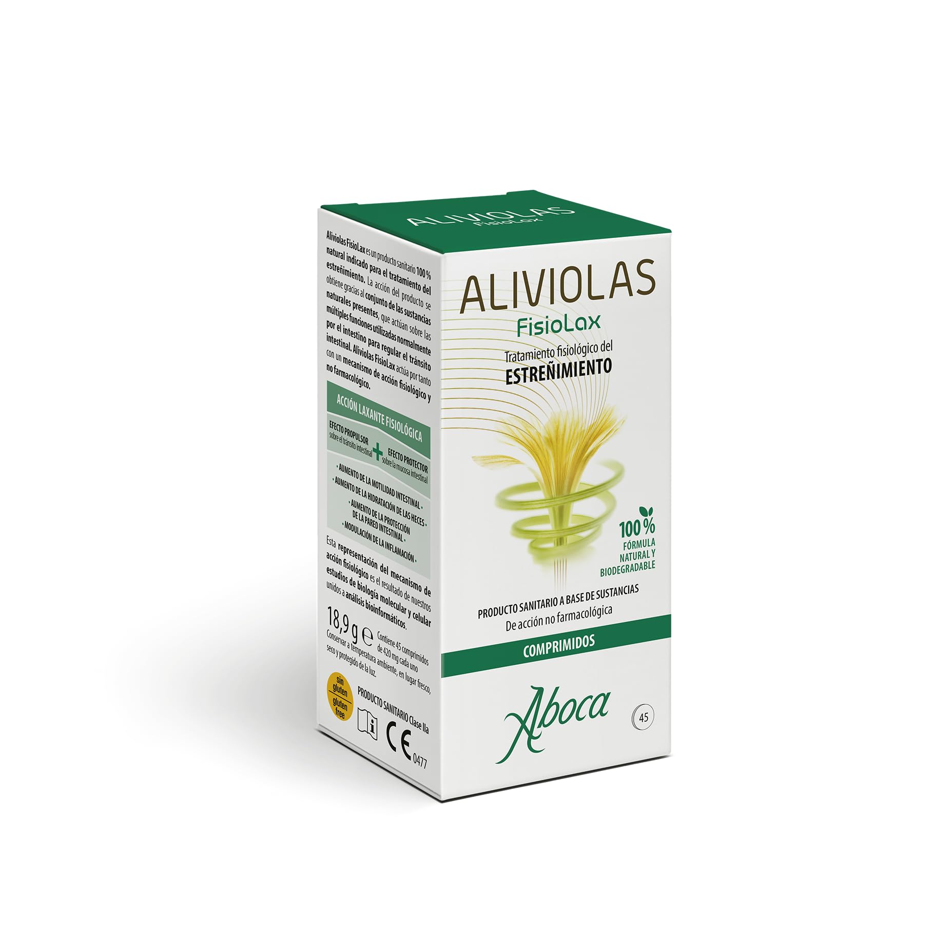 Aboca FISIOLAX ALIVIOLAS caplets bottle front for daily use