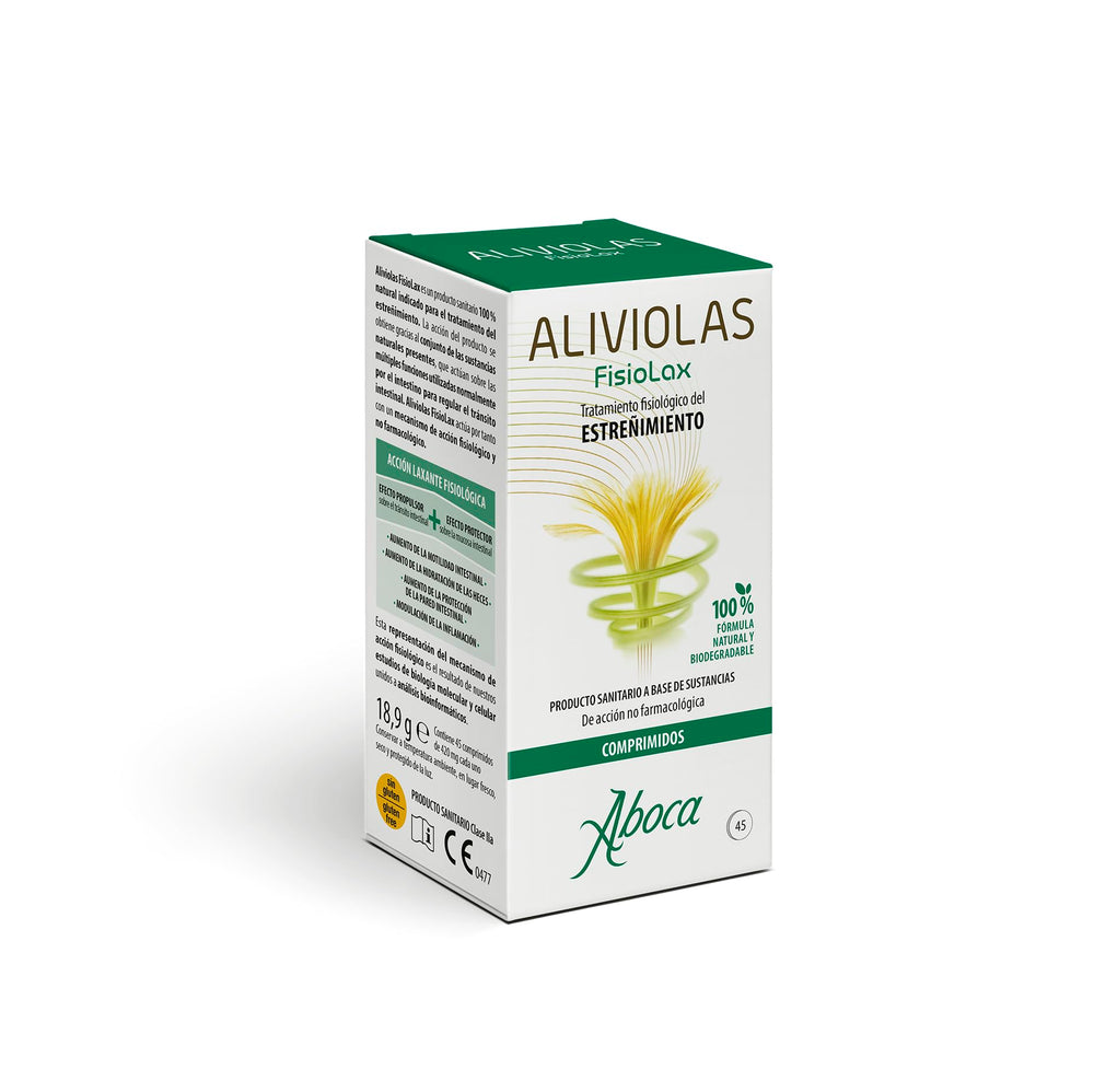 Aboca FISIOLAX ALIVIOLAS caplets bottle front for daily use
