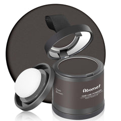 Abomet Hairline Powder used for root touch up with natural blend