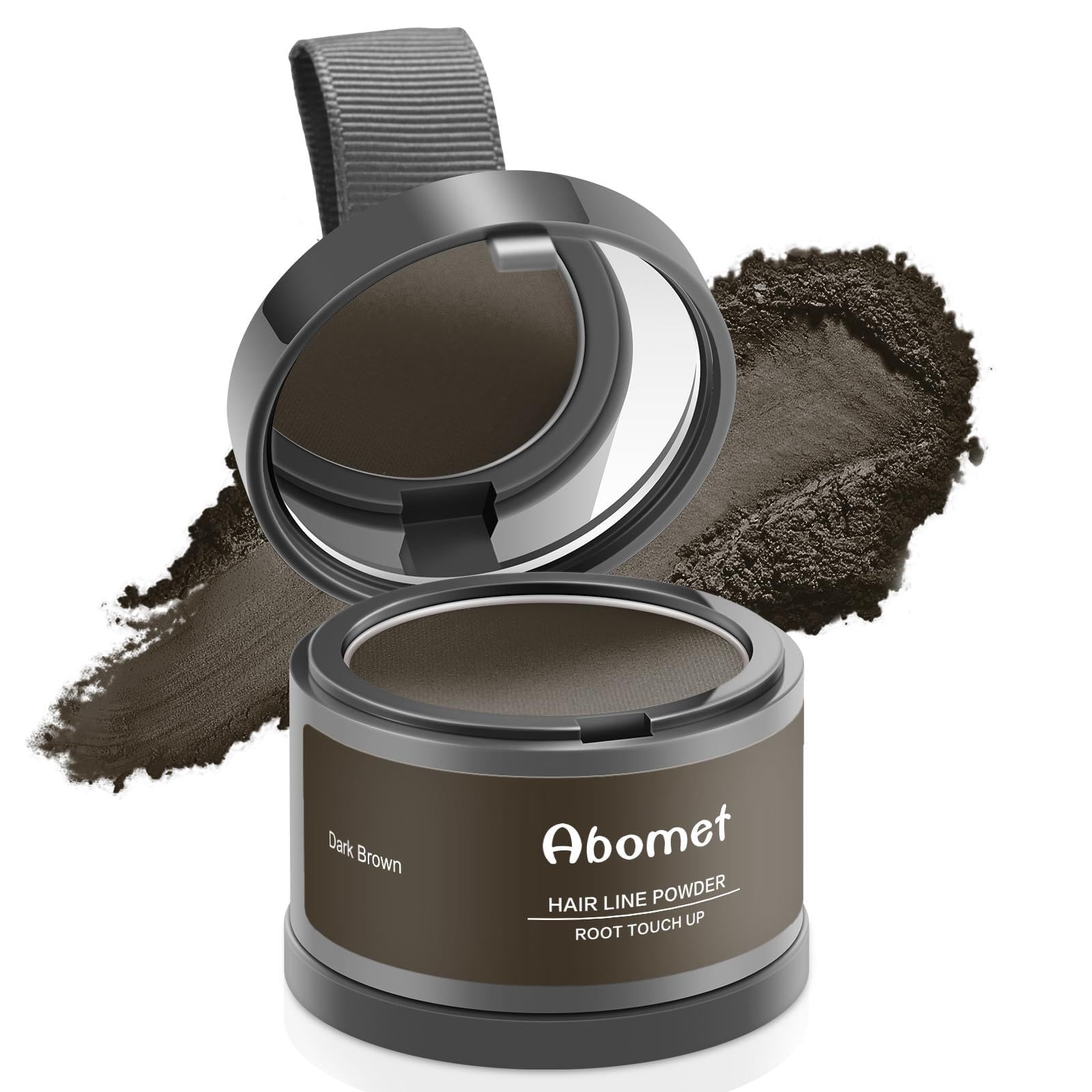 Abomet root touch up compact with mirror for quick gray coverage.