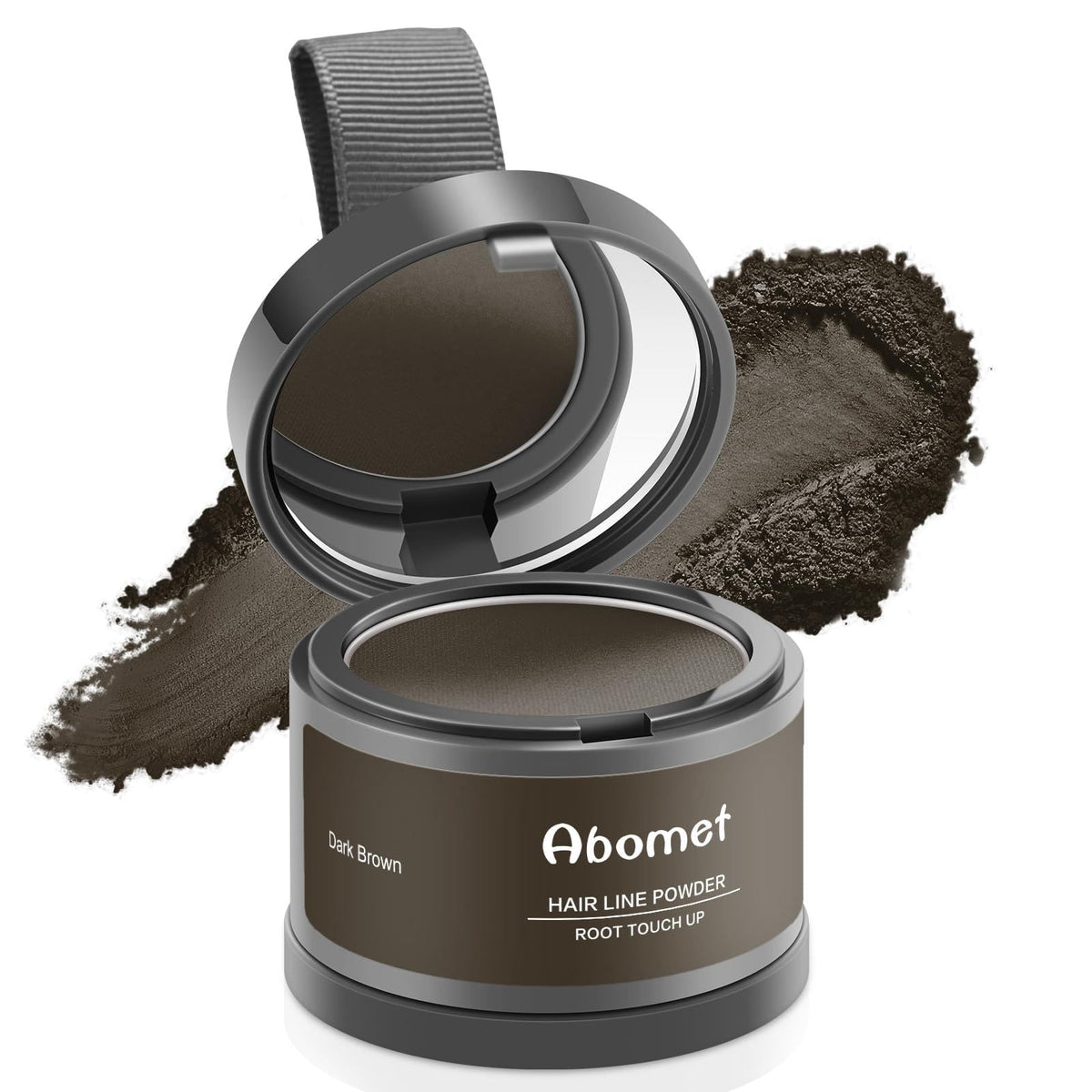 Abomet root touch up compact with mirror for quick gray coverage.
