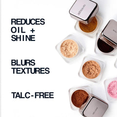 About-Face Curtain Call Set mesh sifter demonstrates mess-free, precise powder release.