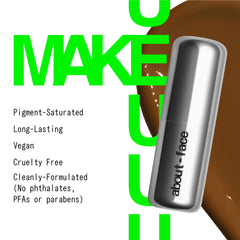 About-Face Beach Freak bronzer stick hydrated with Daikon seed extract for glowing skin.