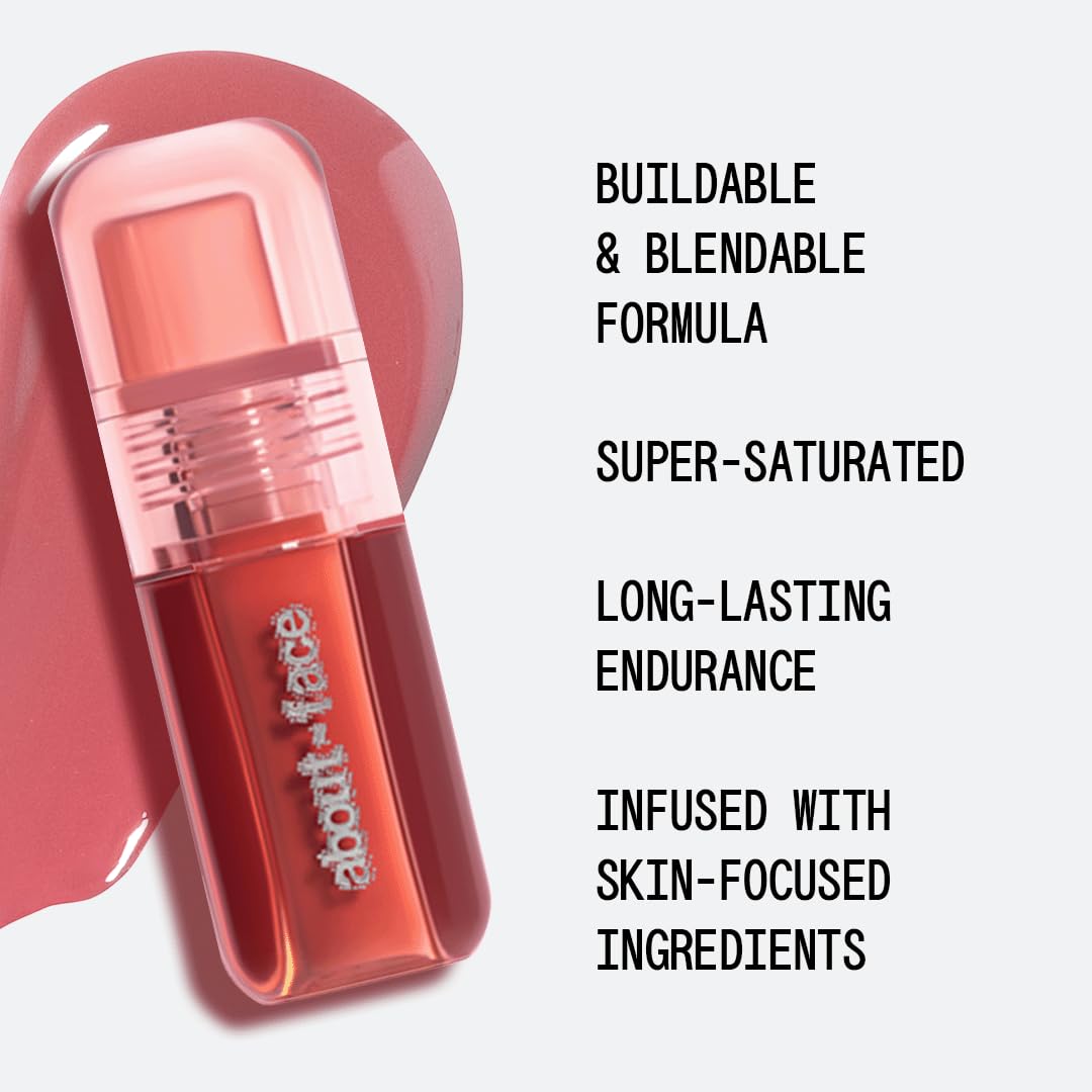 about-face Blush Rush Liquid Blush blend on cheek shows seamless buildable intensity