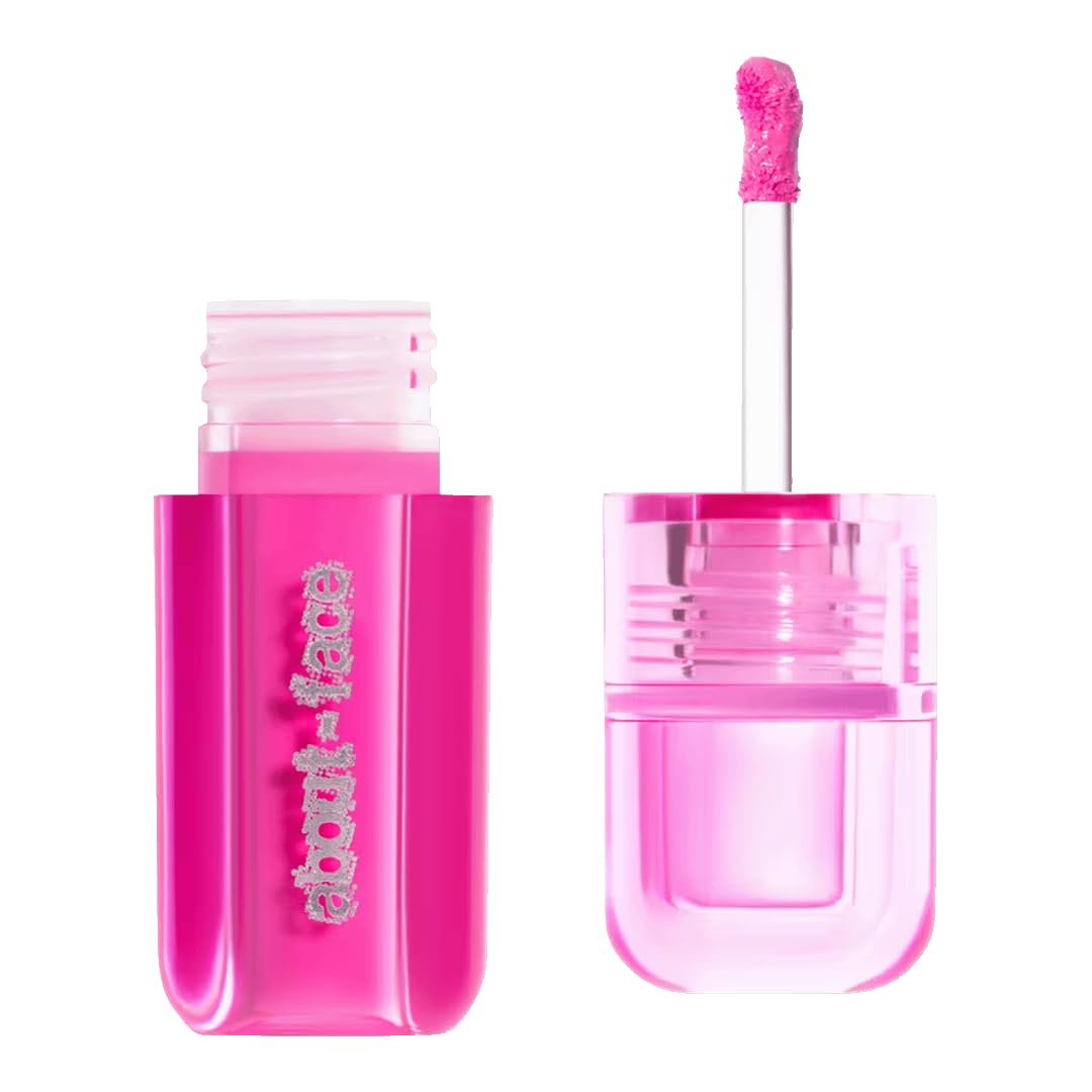 about-face Blush Rush liquid blush hot lap pink bottle shows vibrant color and hydration