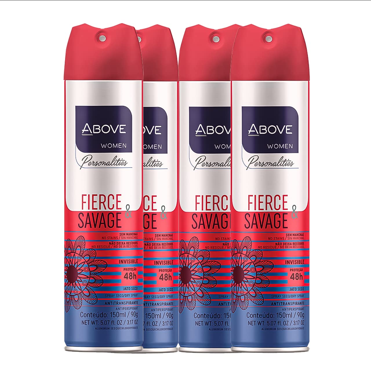 ABOVE Fierce and Savage 4pc packaging shows travel-ready set.