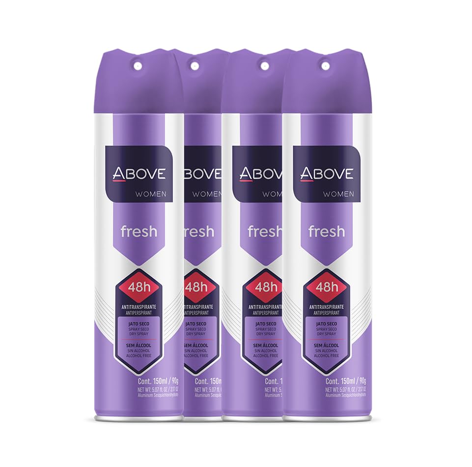 ABOVE Fresh 48h antiperspirant spray bottle for reliable protection
