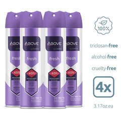 Closeup spray nozzle of ABOVE Fresh for smooth application