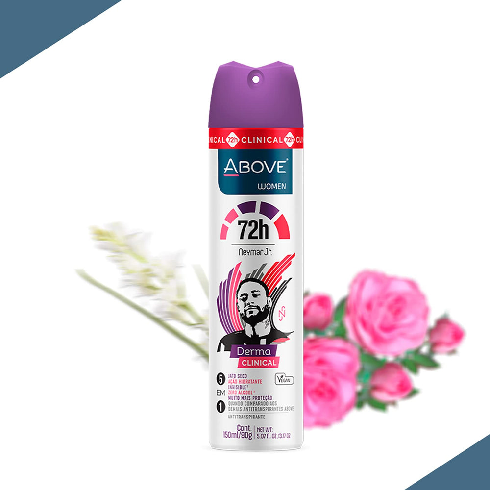 Cruelty‑free symbol for Above Neymar Jr 72h Derma Clinical deodorant.