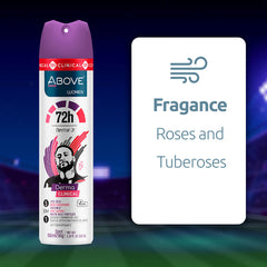 Above Neymar Jr 72h Derma Clinical dry spray nozzle in action for quick protection.