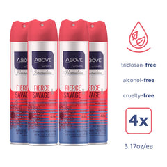 ABOVE women's antiperspirant dry spray for daily wear.