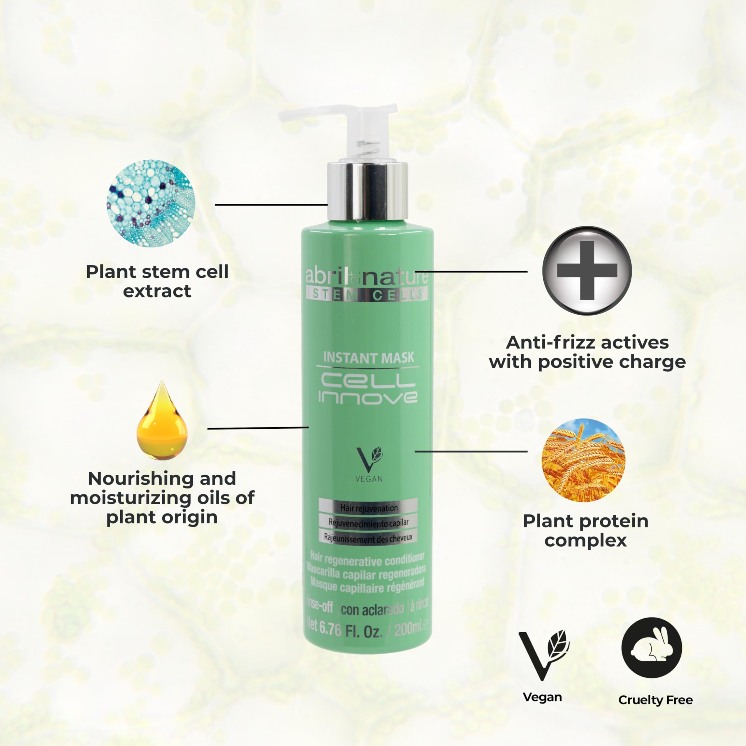 abril et nature Cell Innove hydration and elasticity scene for healthier hair.