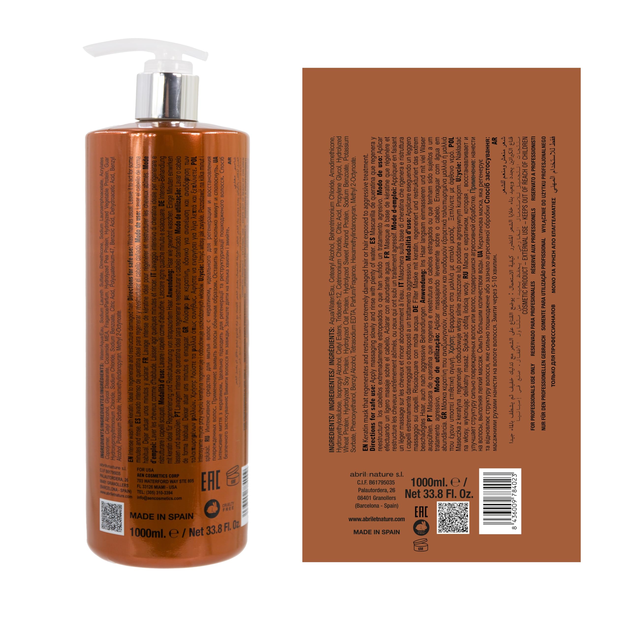 Abril Et Nature Instant Mask Keratin coconut oil presence for nourishment
