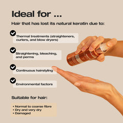 Abril Et Nature Instant Mask Keratin hair after use with smooth, glossy finish