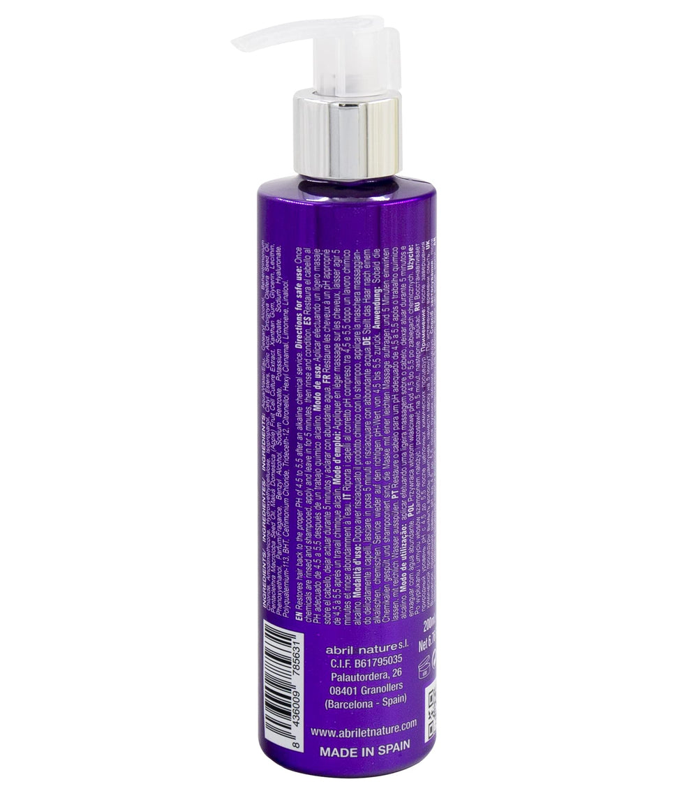 abril et nature Professional Mask 3.0 PH label closeup highlights color-friendly, sulfate-free formula.