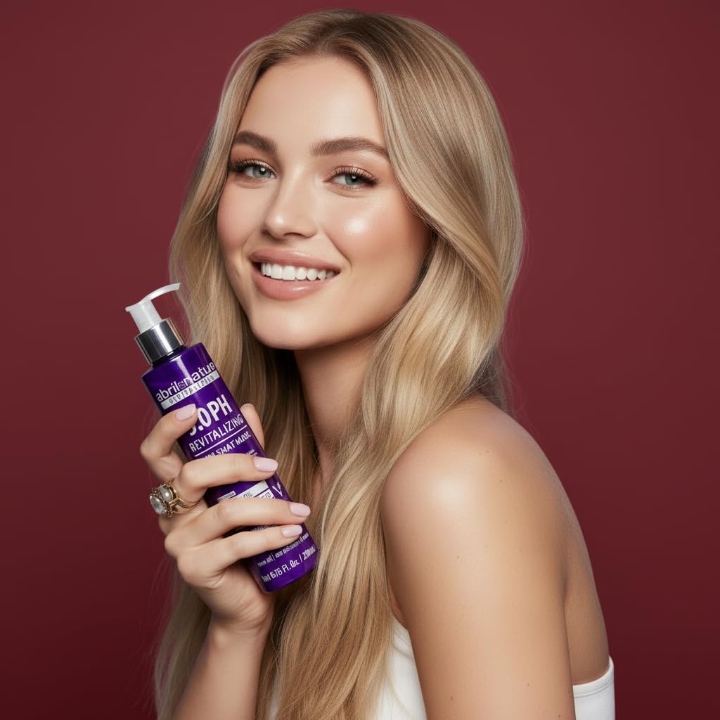 abril et nature Professional Mask 3.0 PH product tub highlights vegan keratin and natural oils.