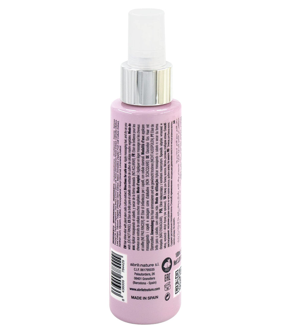 abril et nature Splendor Essence bottle pump showing precise dispensing for shine