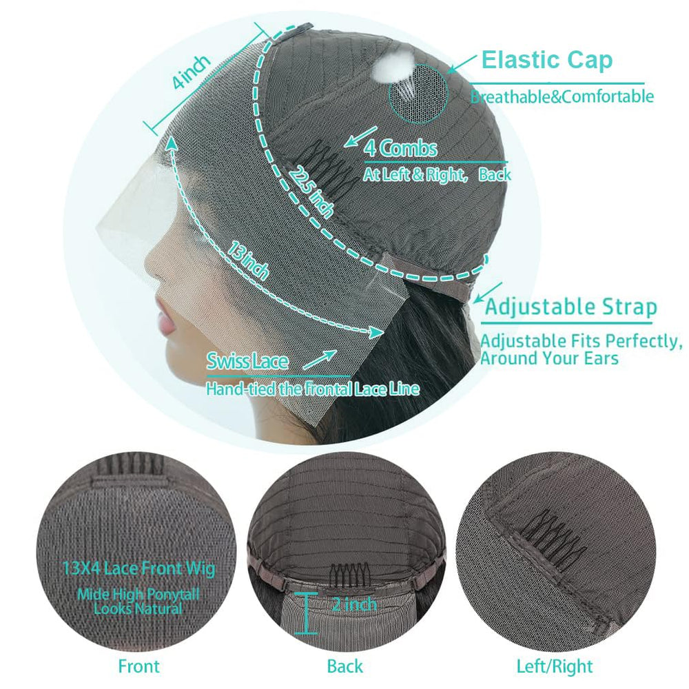 ABSFWIW 13x4 lace front cap construction for secure wear.