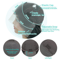 ABSFWIW 13x4 lace front cap construction for secure wear.