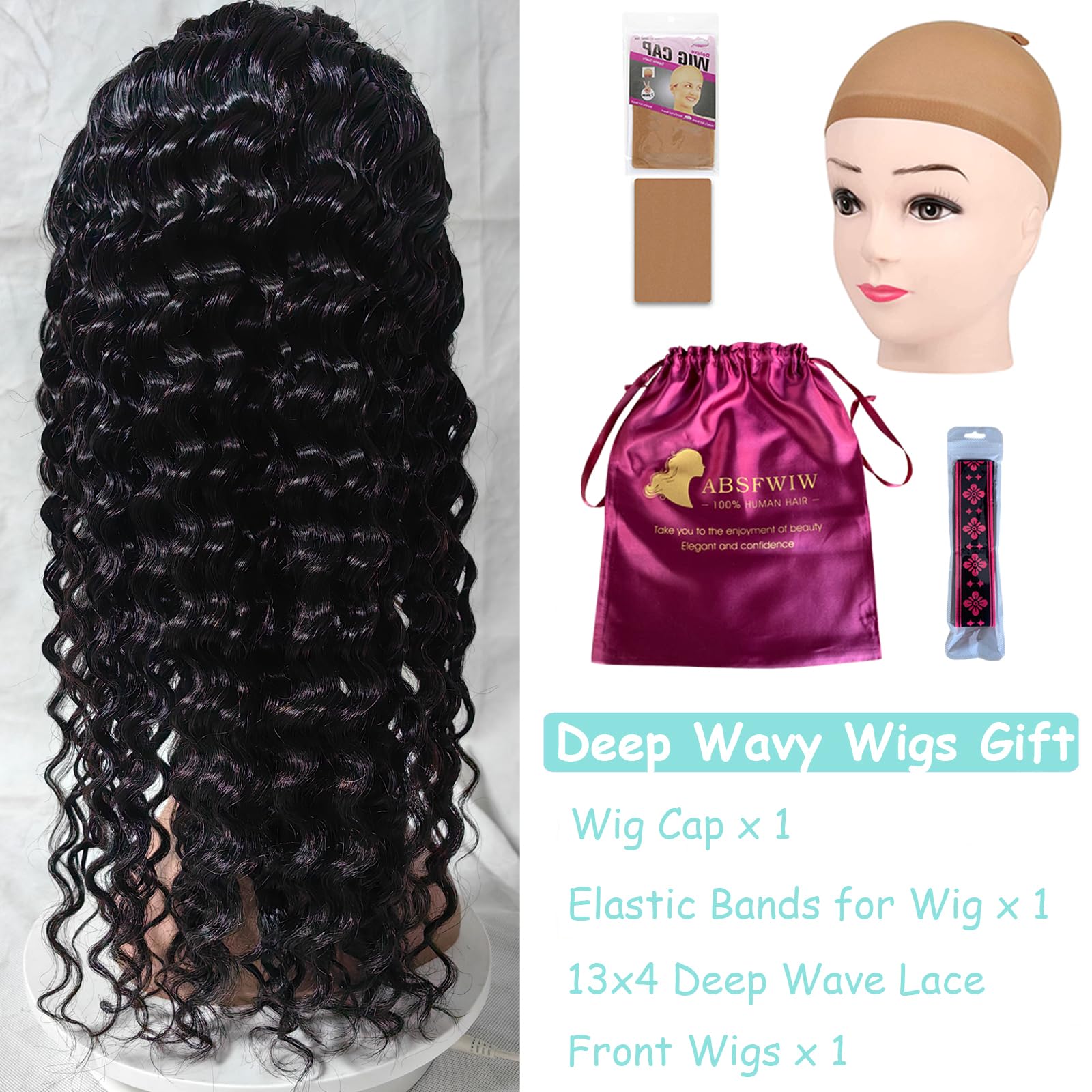 ABSFWIW Woman wearing wig illustrates versatile styling options.