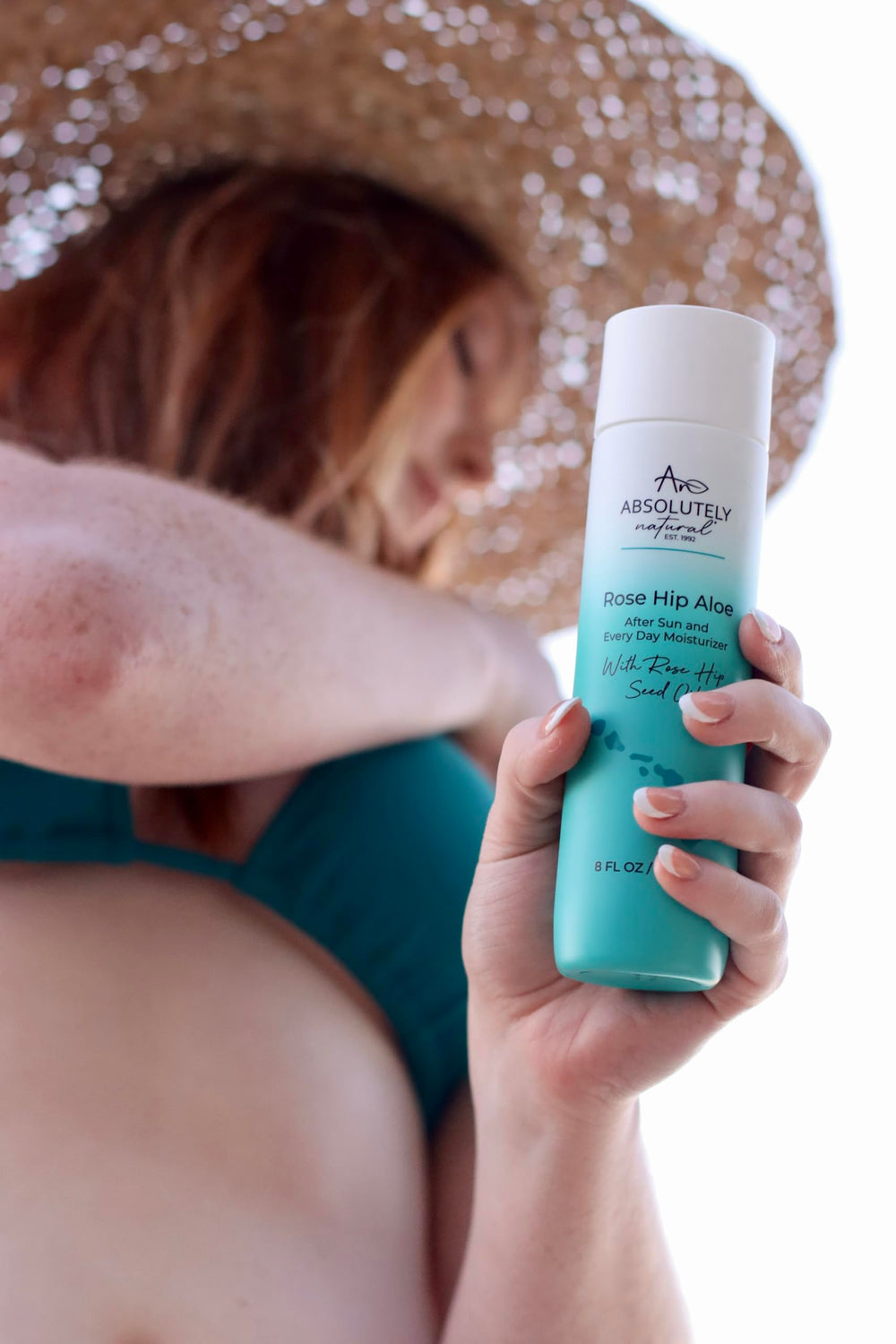 Absolutely Natural after-sun lotion demonstrates quick absorption on skin