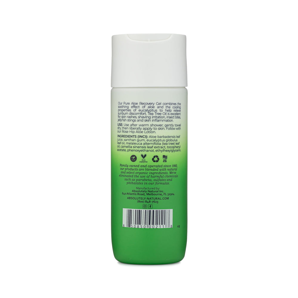 Absolutely Natural Aloe Vera Gel on skin showing soothing effects.