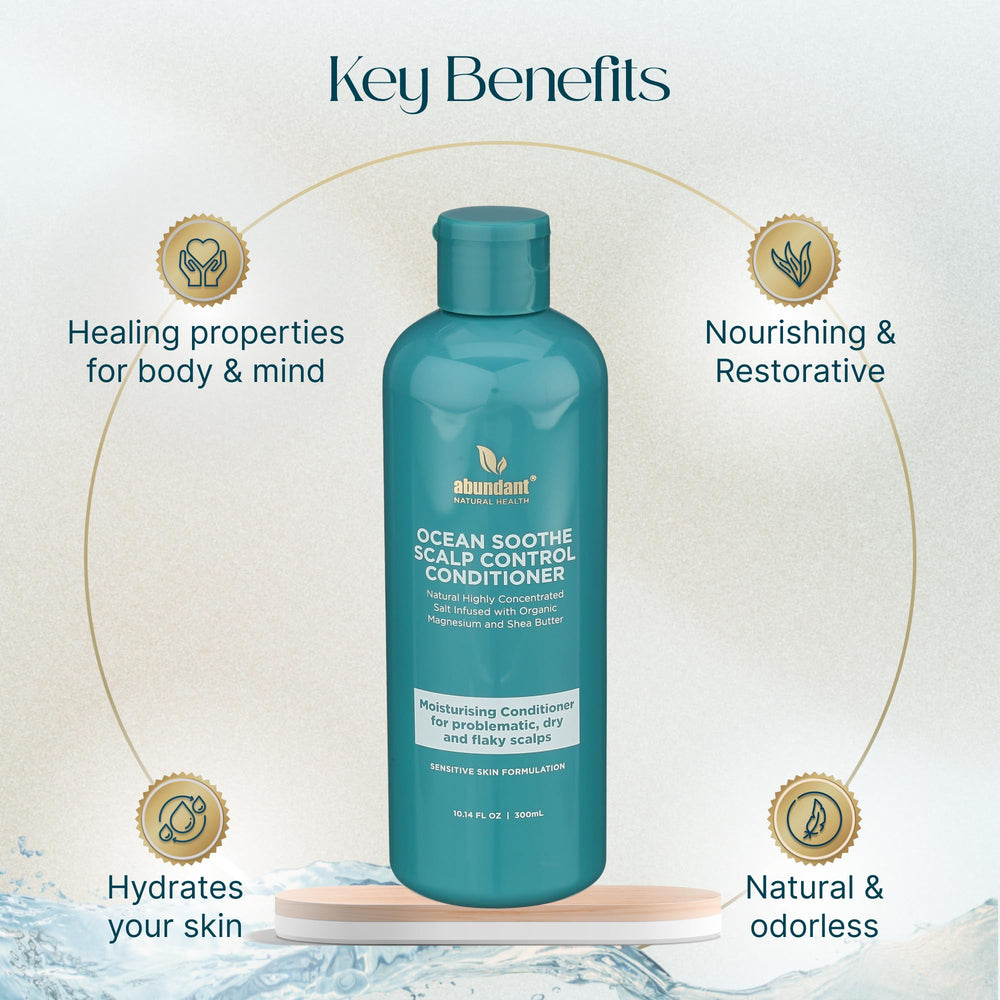 Eucalyptus oil in Ocean Soothe bottle for refreshing scalp care.