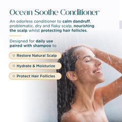 Close-up of shea butter and magnesium salt in Ocean Soothe formula.