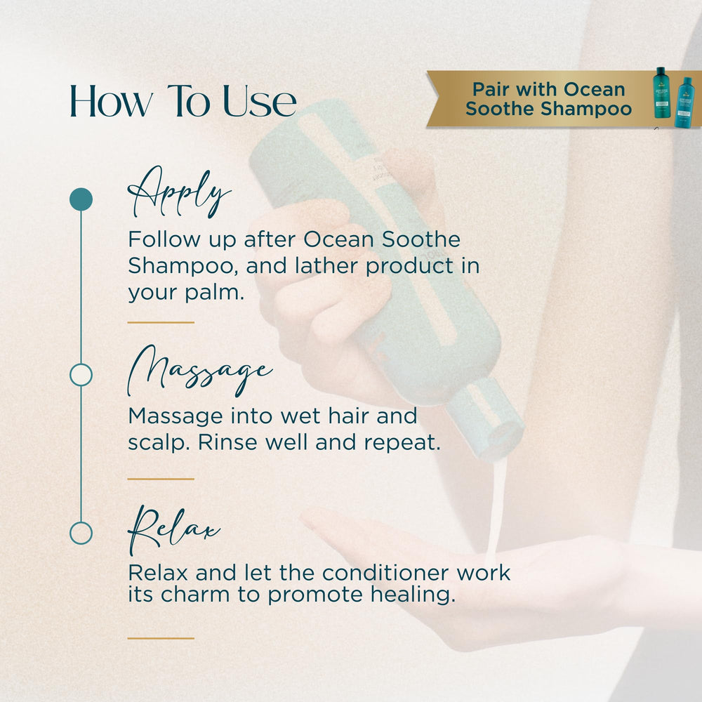 Scalp after massaging Ocean Soothe for a soothing feel.
