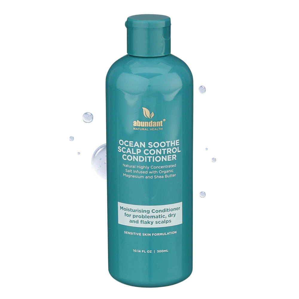 Abundant Natural Health Ocean Soothe conditioner bottle with magnesium salt for calm scalp.