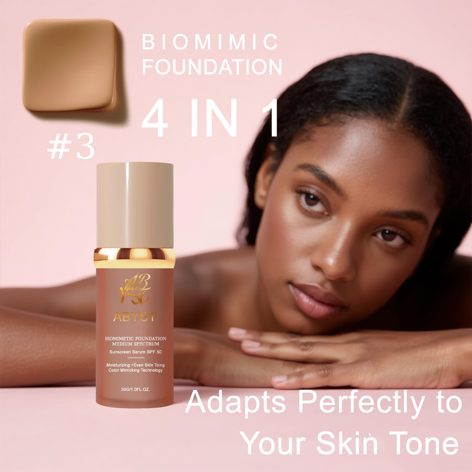 ABYST concealer swirl texture showing color-balancing technology
