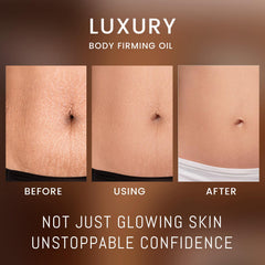 ABYST Body Firming Oil on stomach area highlights sculpting feel and hydration