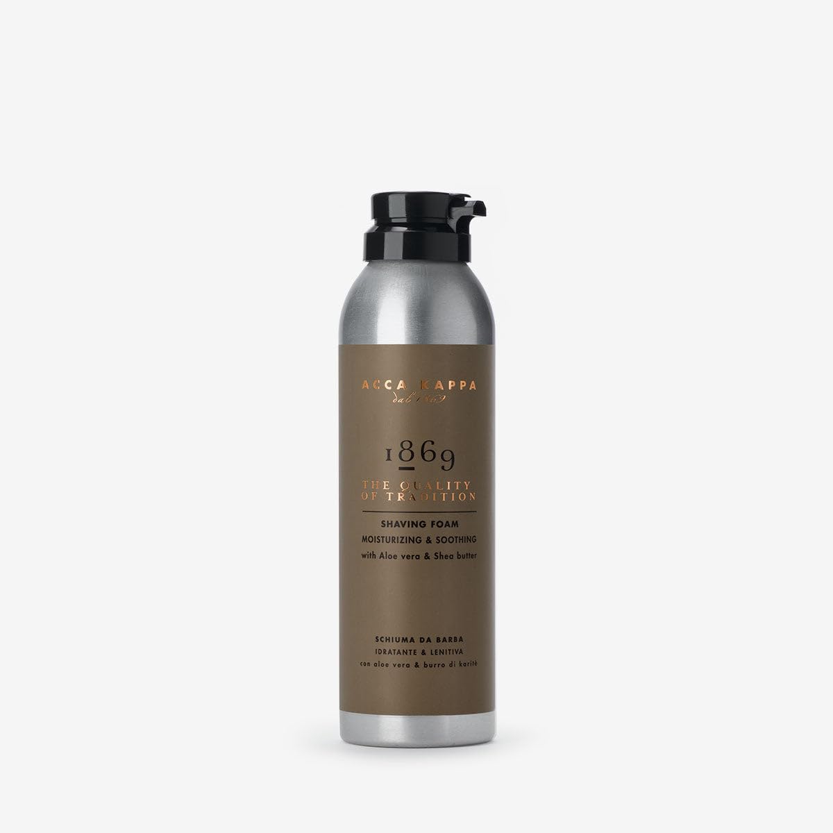 ACCA KAPPA 1869 shaving foam bottle lather for a soothing shave on sensitive skin.