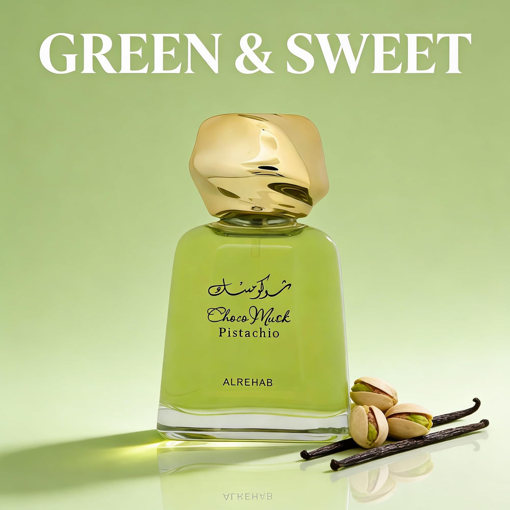 A CENTER Choco Musk Pistachio heart cacao note adds depth and gourmand richness.