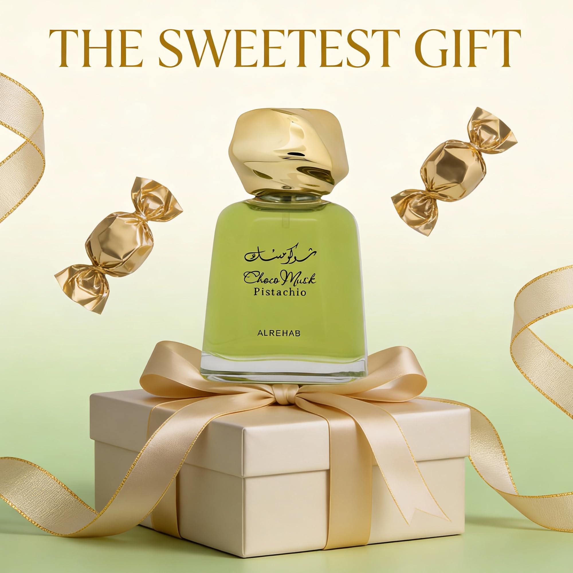Gift-ready packaging of A CENTER Choco Musk Pistachio.
