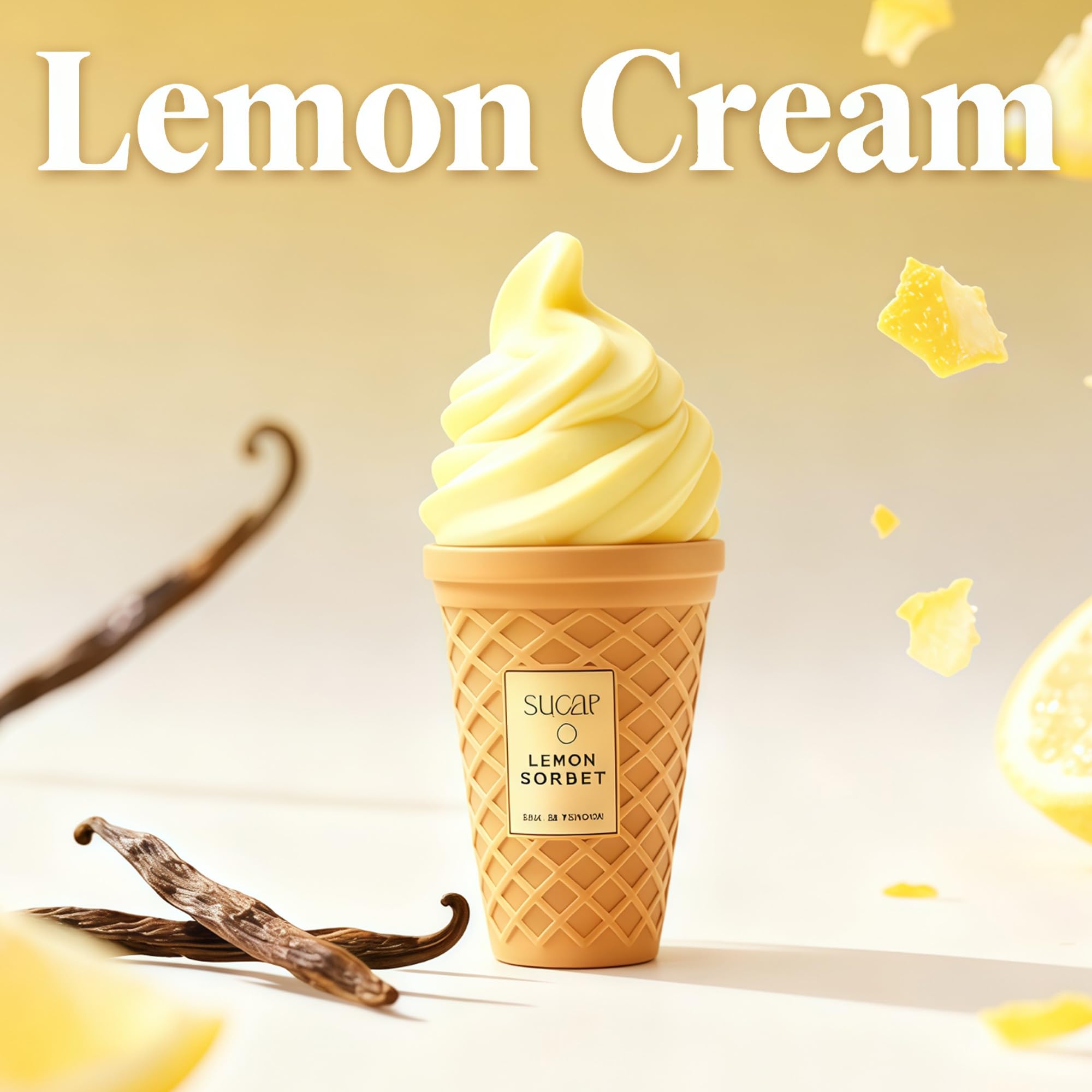 Close-up of Lemon Sorbet top notes highlighting lemon and rum opening.