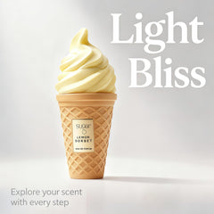 Lemon Sorbet heart notes reveal a creamy gourmand core.