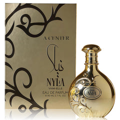 A CENTER Nyla Vanille bottle in a moody setting for lasting fragrance.