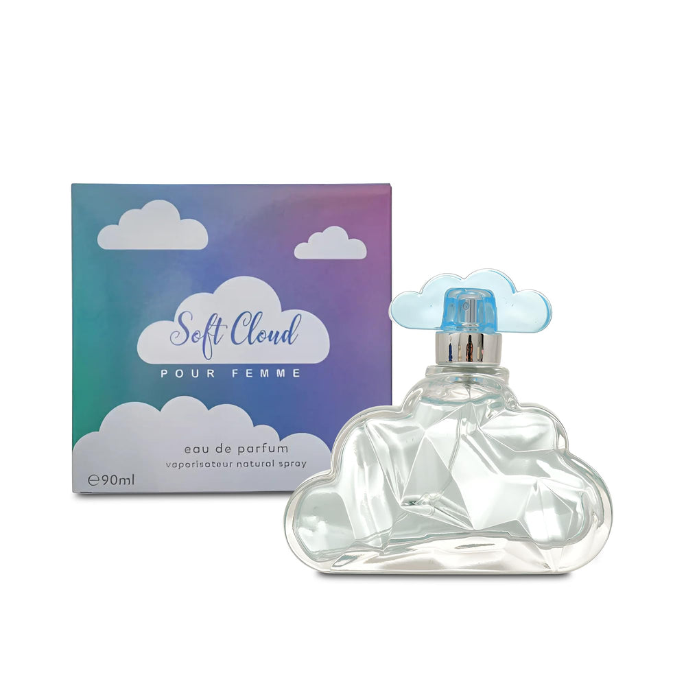 A Center Soft Cloud bottle front highlights lavender and pear notes for daytime wear.