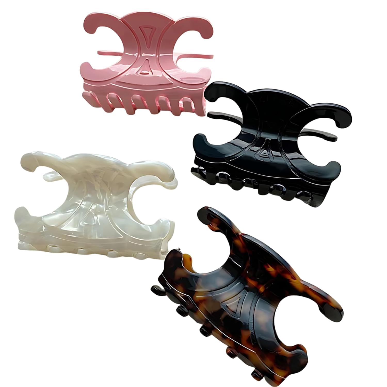 Acetate butterfly clip in black showing secure grip for daily updos