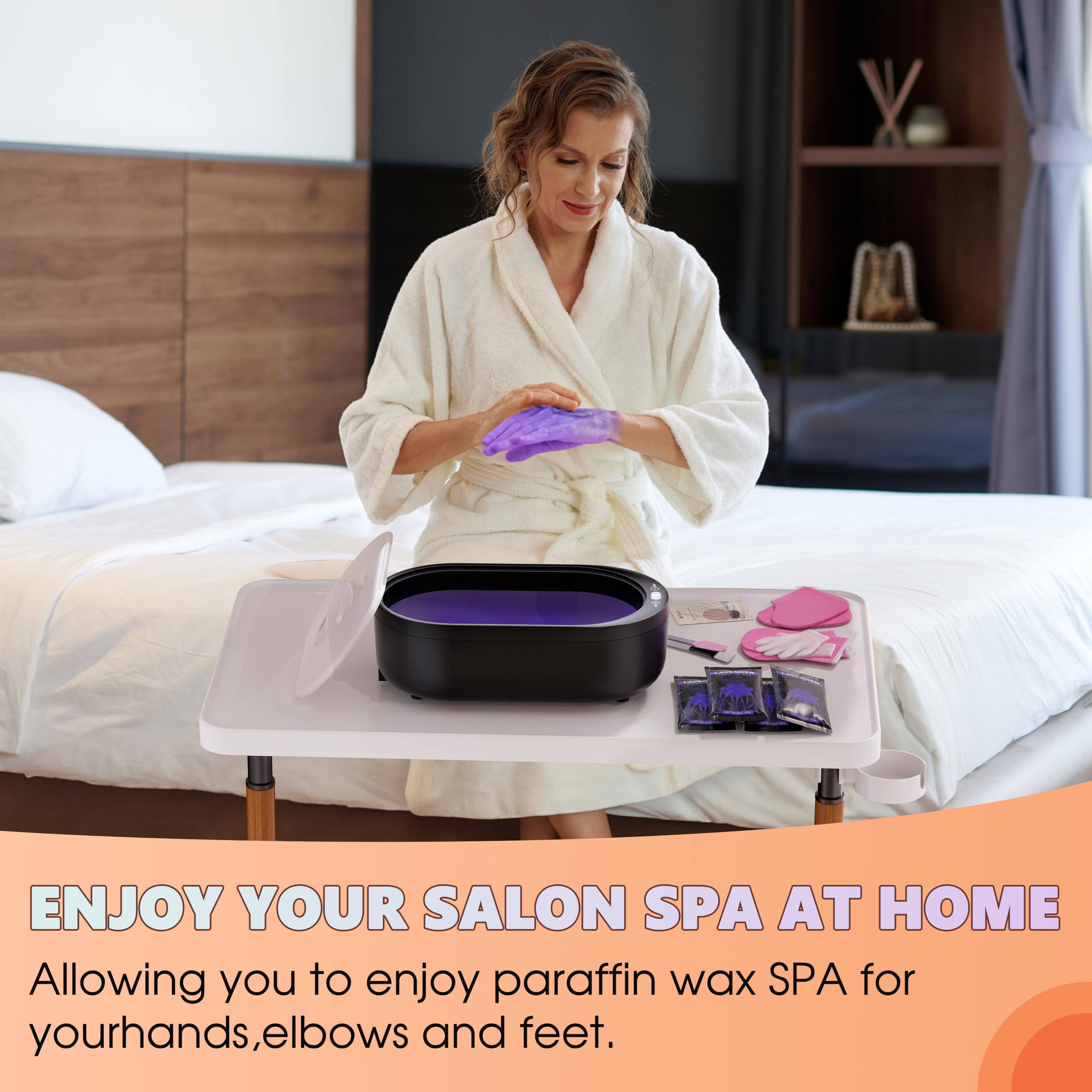 Achzzy hand and feet treatment setup for at-home pampering