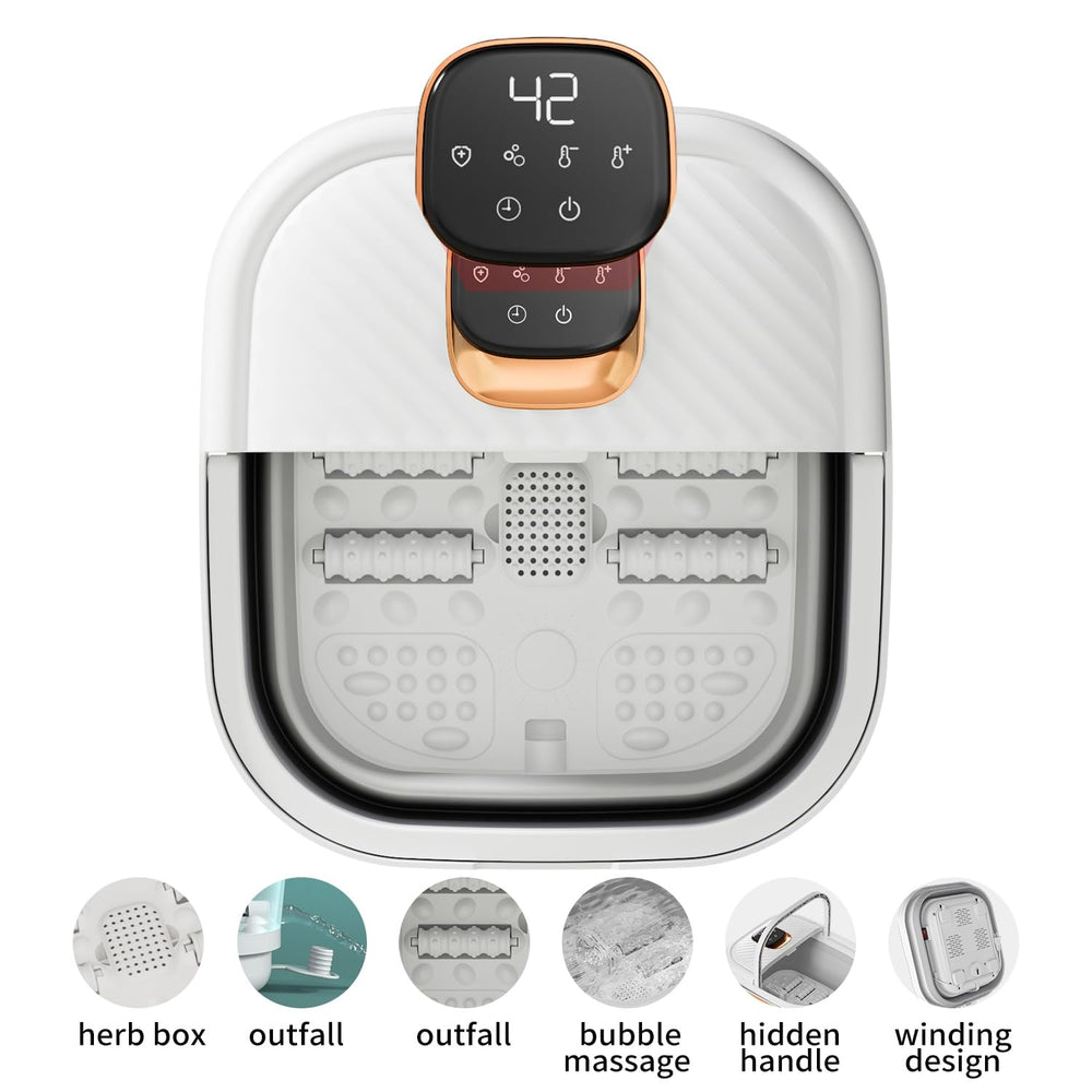 ACKLEAP foot spa with timer function to schedule sessions.