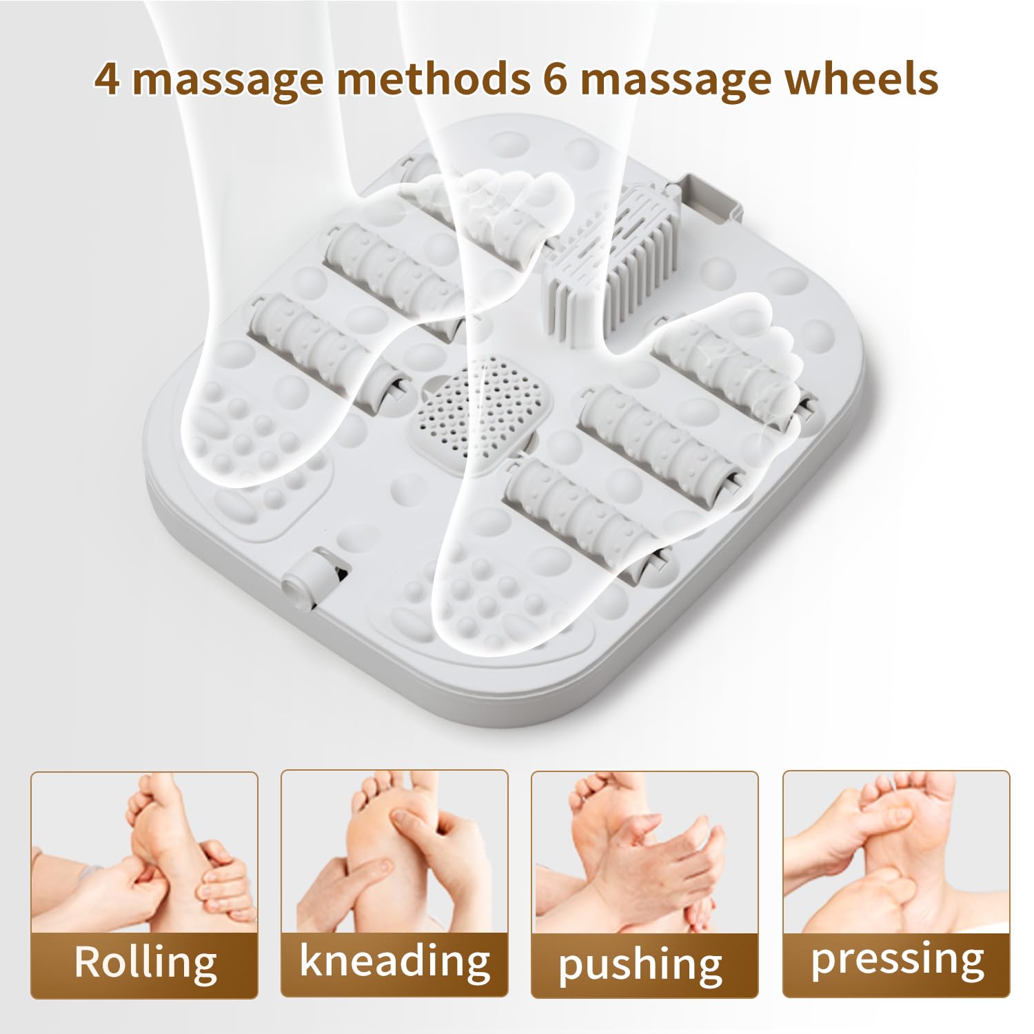 ACKLEAP foot spa with touchscreen control panel for simple adjustments.