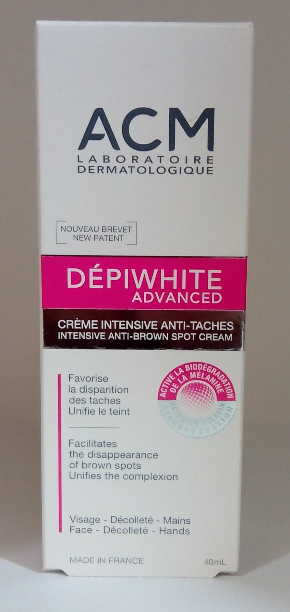 ACM Depiwhite ingredients visual hints at active components for brightening care