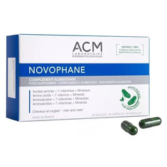 ACM Novophane Caps bottle shown for daily hair and nails support