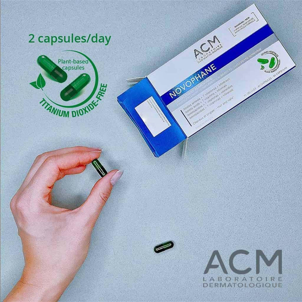 ACM Novophane Caps capsules close-up showing capsules