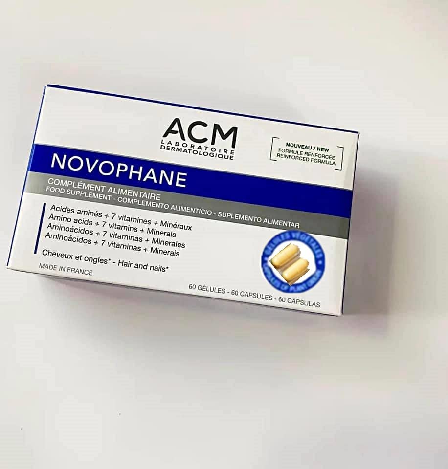 ACM Novophane Caps lifestyle scene focused on healthy hair and nails