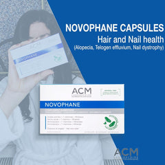 ACM Novophane Caps label highlights key ingredients