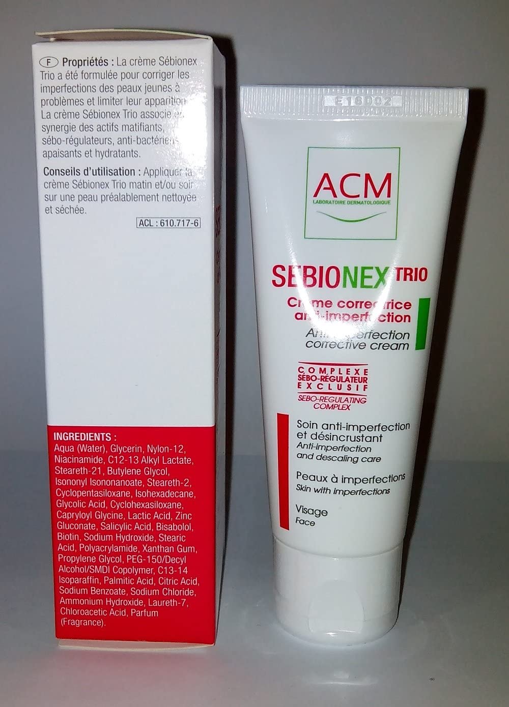 ACM Sebionex Trio contributes to a balanced, matte-finish complexion